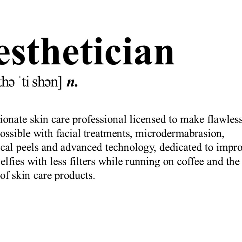 Aesthetician Definition Canvas - Skincare Quote review and price