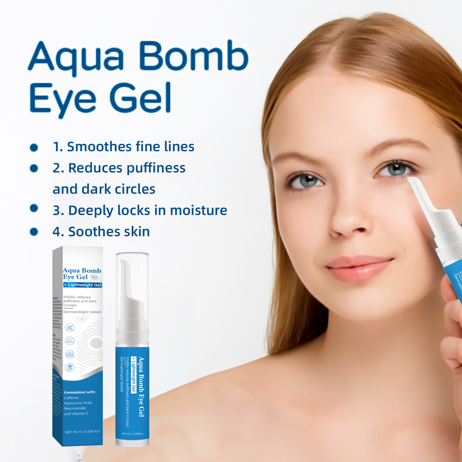 Aqua Cooling Eye Gel Caffeine  - Caffeine Eye Serum review and price
